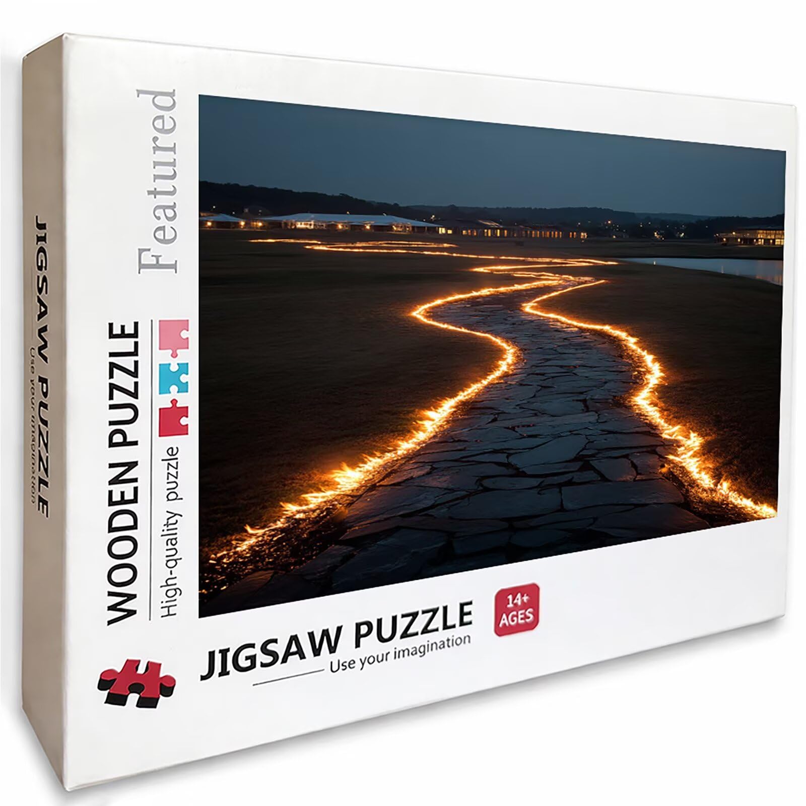 Puzzle 2000 elementów dla dorosłych, widok nocny, drewniane puzzle, 99 x 71 cm, części ściśle do siebie pasują, dla mężczyzn kobiet starszych seniorów, dekompresyjna, letnia dekoracja, prezenty