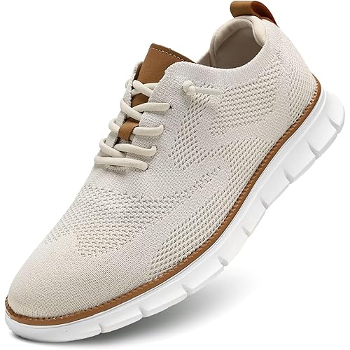 Men's Oxfords Business Shoes Fashion Mesh Casual Dress Walking Sneakers Comfortable Lightweight Soft Sole