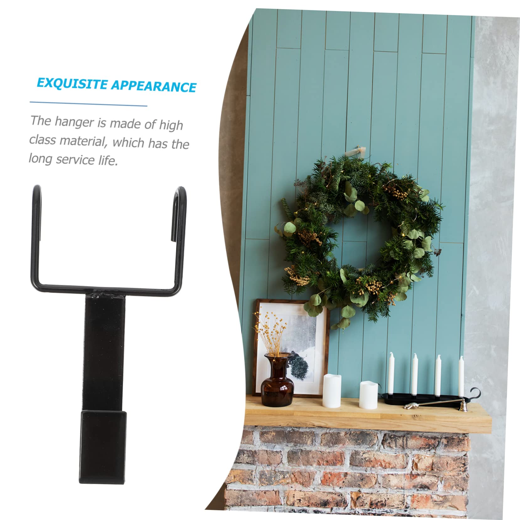 KOMBIUDA 2pcs Multipurpose Garland Hanging Hooks for Wreaths for Front Doors Easy to Install Door Storage Hangers for Festival Decorations