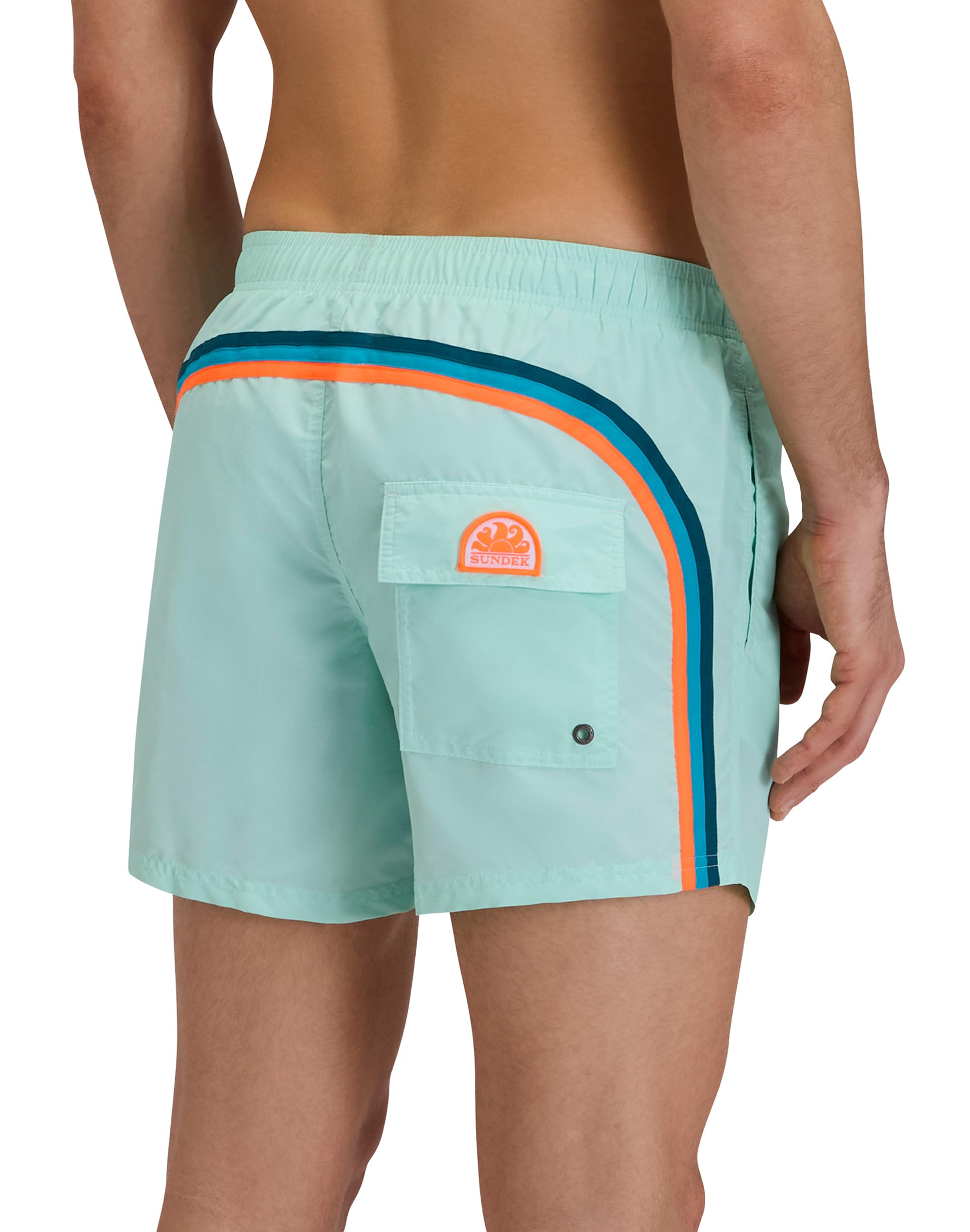 SUNDEK Uomo M504Bdta100 Elastic Waist 14'' Boardshort Col.Corallo Turbo 01