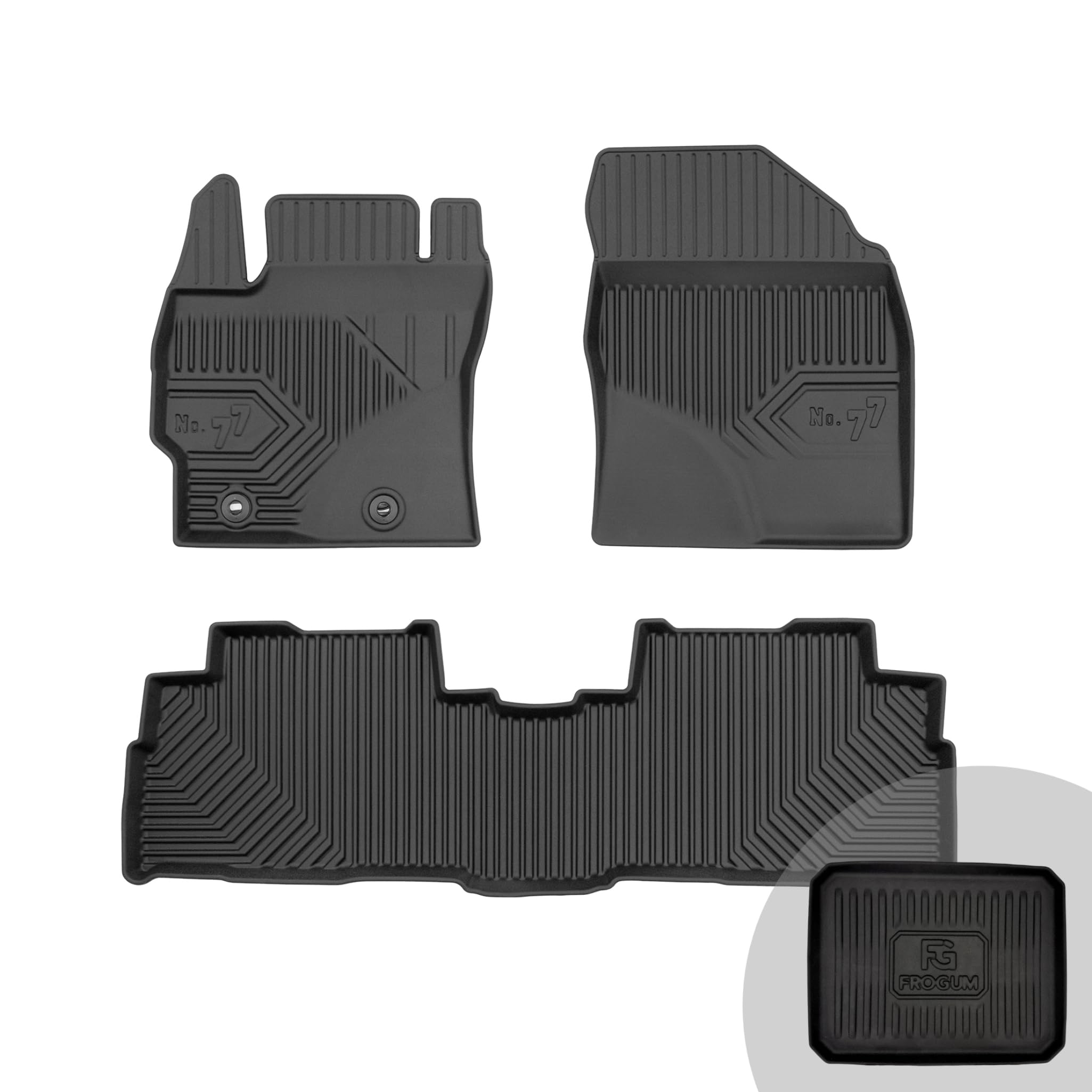 FROGUM No.77 Alfombrillas para Coche Alfombras para Toyota Verso 2009-2018 | Borde Alto | para Todo el año | Tamaño