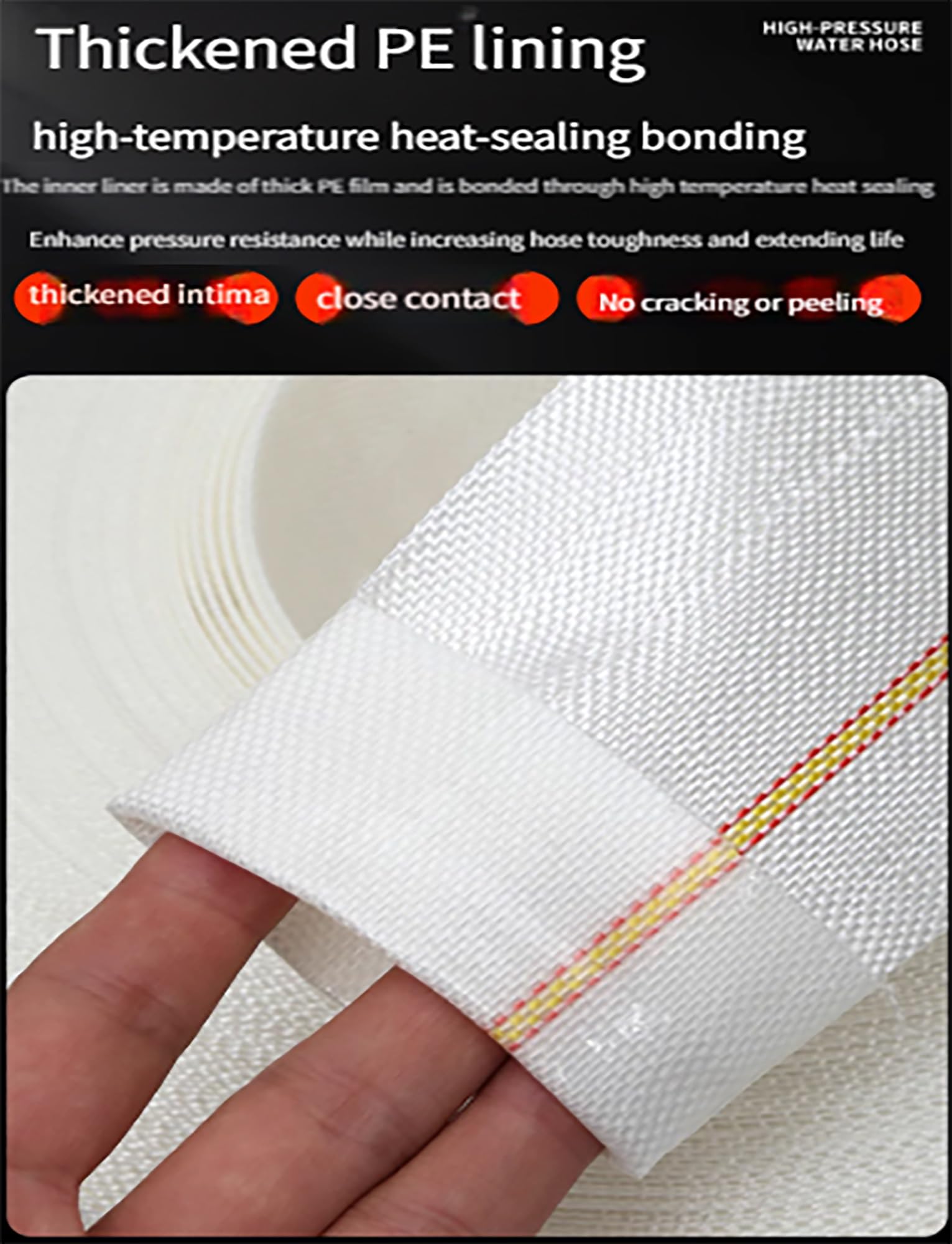 Manguera de descarga de agua Layflat resistente de 4 pulgadas, manguera de lavado de PVC para piscina, patio, jardín y drenaje de césped