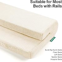 Vista 4 de Protectores de cama para niños pequeños, protector de parachoques de 3 pies para camas altas y literas, barandilla de espuma viscoelástica suave