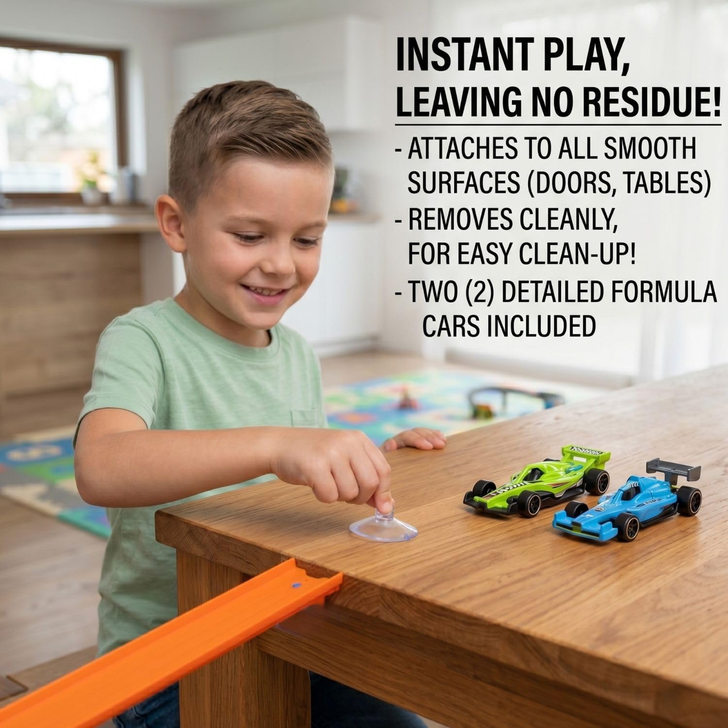 NITROBLAST© | Circuit Voiture Flexible | Cadeau Garcon 3 4 5 6 7 8 Ans | Jeu Fun| Jouet Compact| Idee Anniversaire Enfant Noel Saint Nicolas| Piste de Course F1 avec Ventouses | Compatible Hot Wheels
