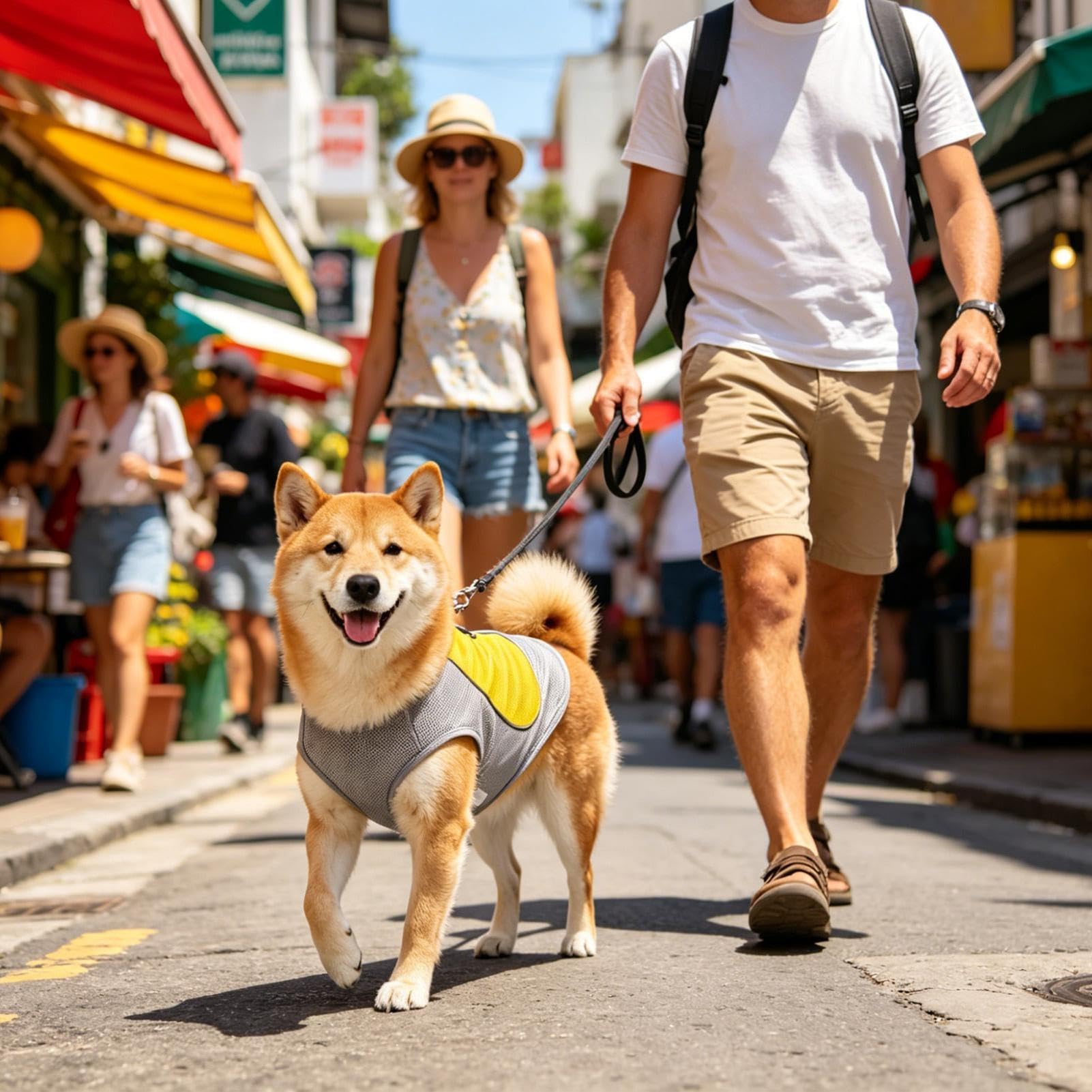 Gilet rafraîchissant pour chien avec poche à glace, respirant et
