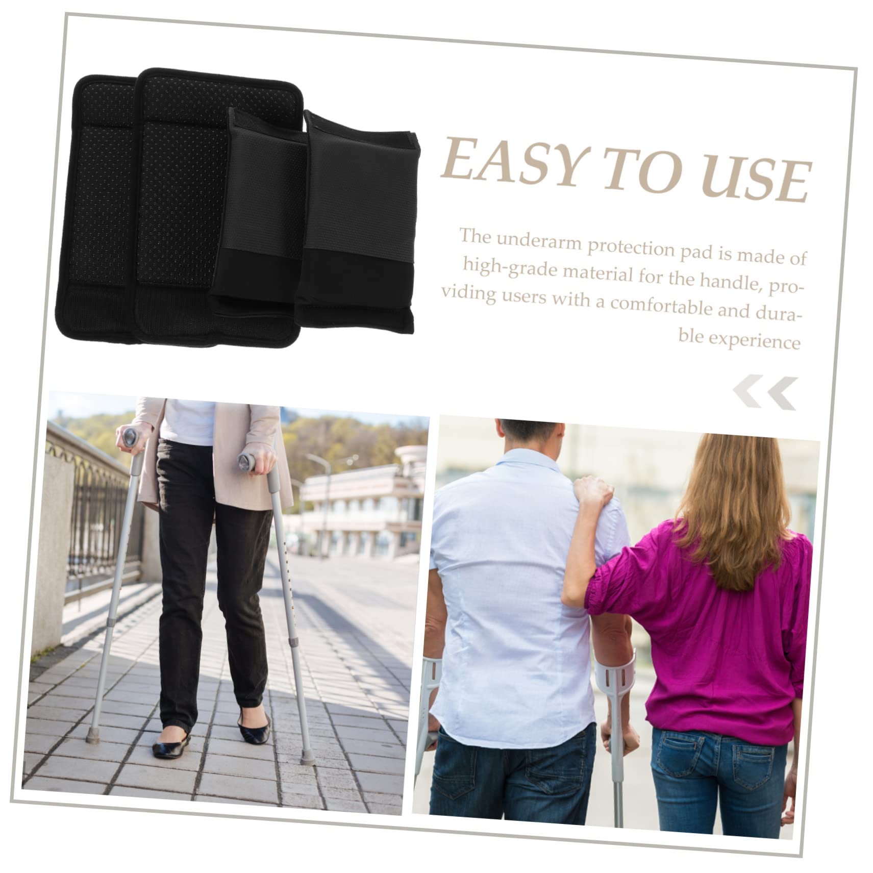 Beaupretty 2juegos Almohadilla De Para Muletas Acolchado Resistente y Antideslizante Protector De Reposabrazos Para Muletas Accesorio Duradero y Cómodo Para Uso Diario