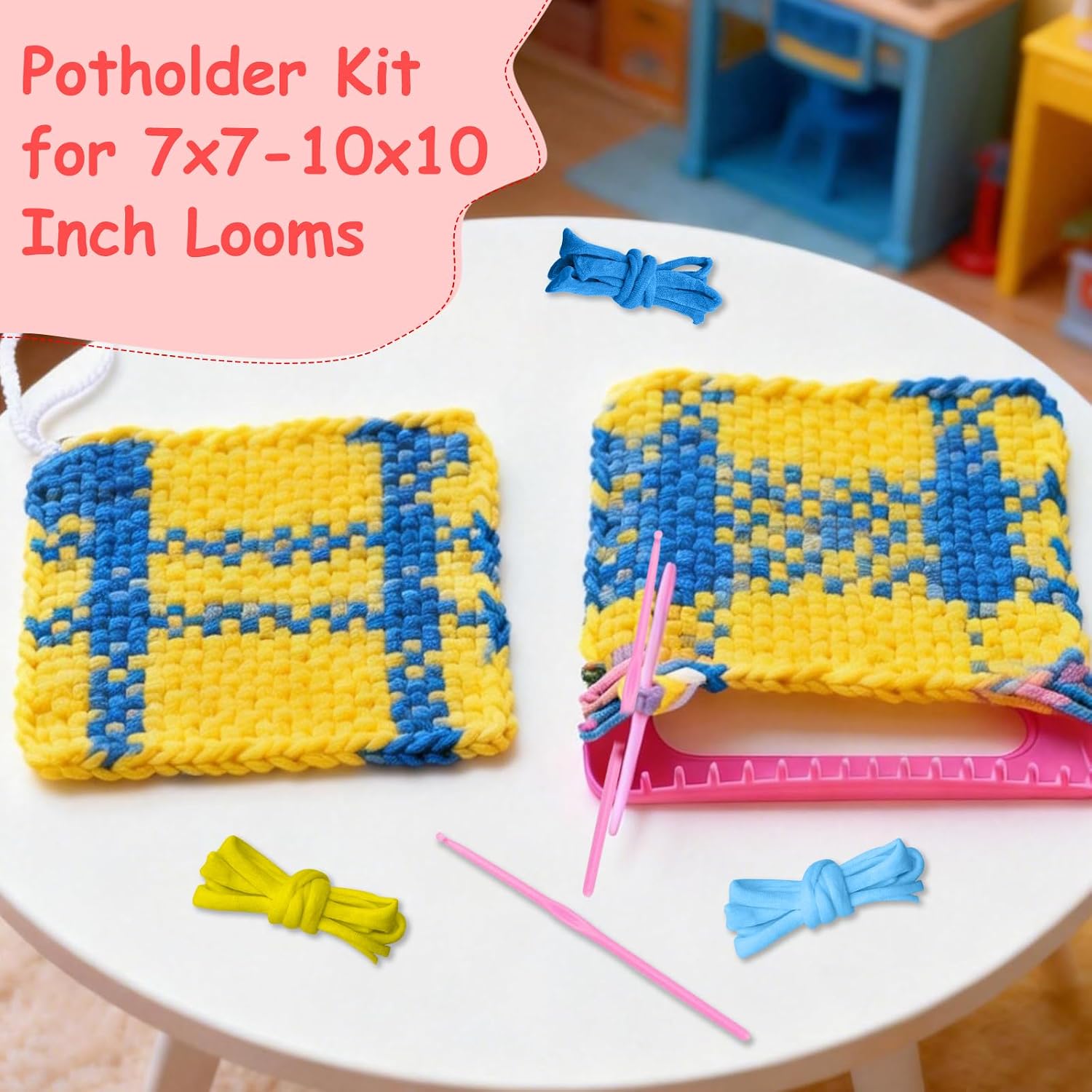 600 PCS Weaving Loom Refill Loops, Potholder Loops for 7-10 Inch Loom, Weaving Bands DIY for Kids, Ideal Gifts for Girls Ages DIY Crafts Supplie (3 Fresh Colors (600 Loops))