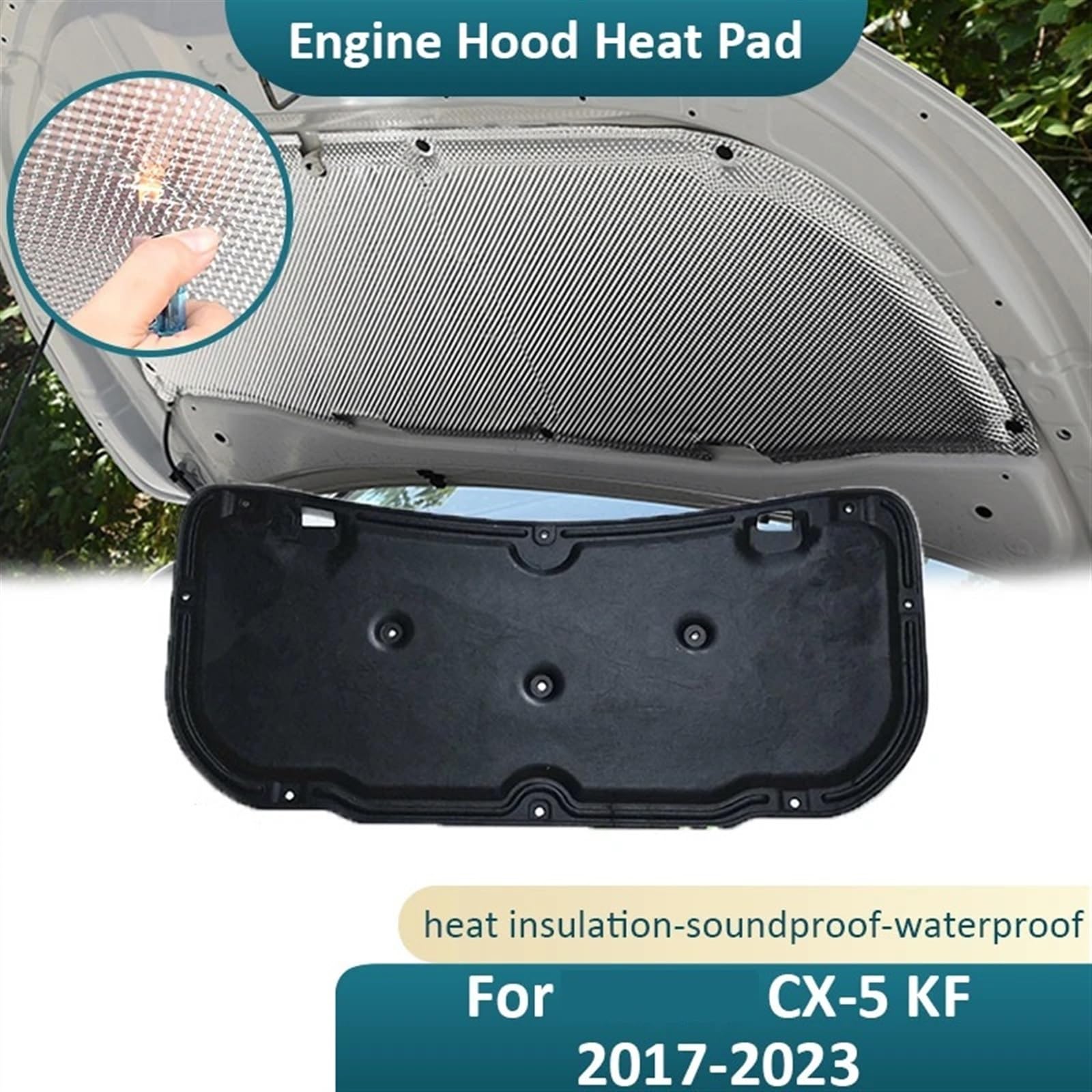 JINFOLI, for Mazda, CX-5 KF CX5 MK2 2017 2018 2019 2020 2021 2022 2023 2024 Auto Motorkap Geluidsmat Warmte-isolatie Katoenen Hoezen Isolatie JINFOLI, for Mazda, CX-5 KF CX5 MK2 2017 2018 2019 2020 2021 2022 2023 2024 Auto Motorkap Geluidsmat Warmte-isolatie Katoenen Hoezen Isolatie