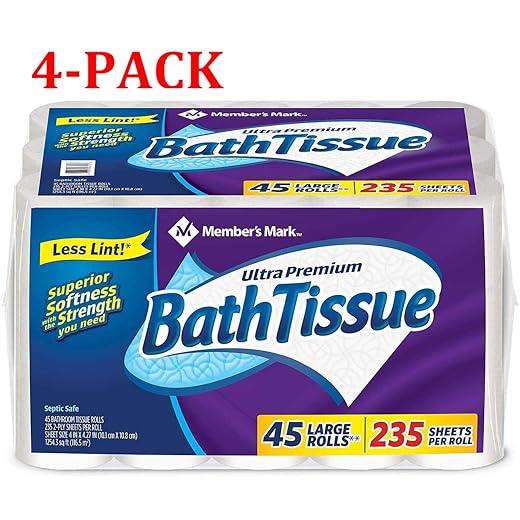 Ultra Premium Bath Tissue, 2 ply (232 Sheets, 45 Rolls) (45 Rolls (4-Pack))