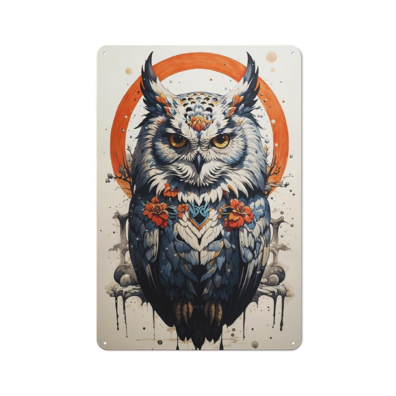 Junmoney Lunar Oracle Vintage Tin Sign 30X20cm For Guest Room Or Hallway, Suited To Home Decor Collectors