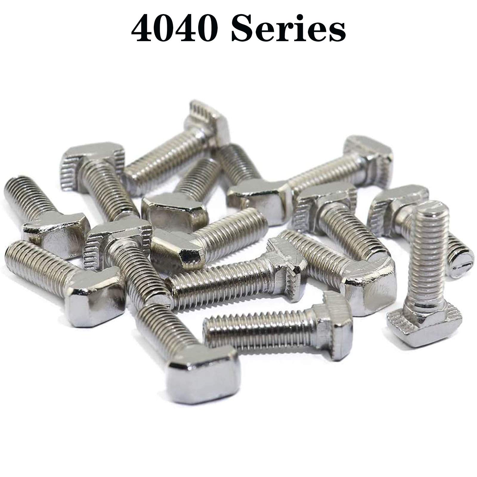 30 Pernos De Cabeza De Martillo M8x20 - Acero Al Carbono, Para Perfil De Aluminio Europeo 4040 | Ranura En T