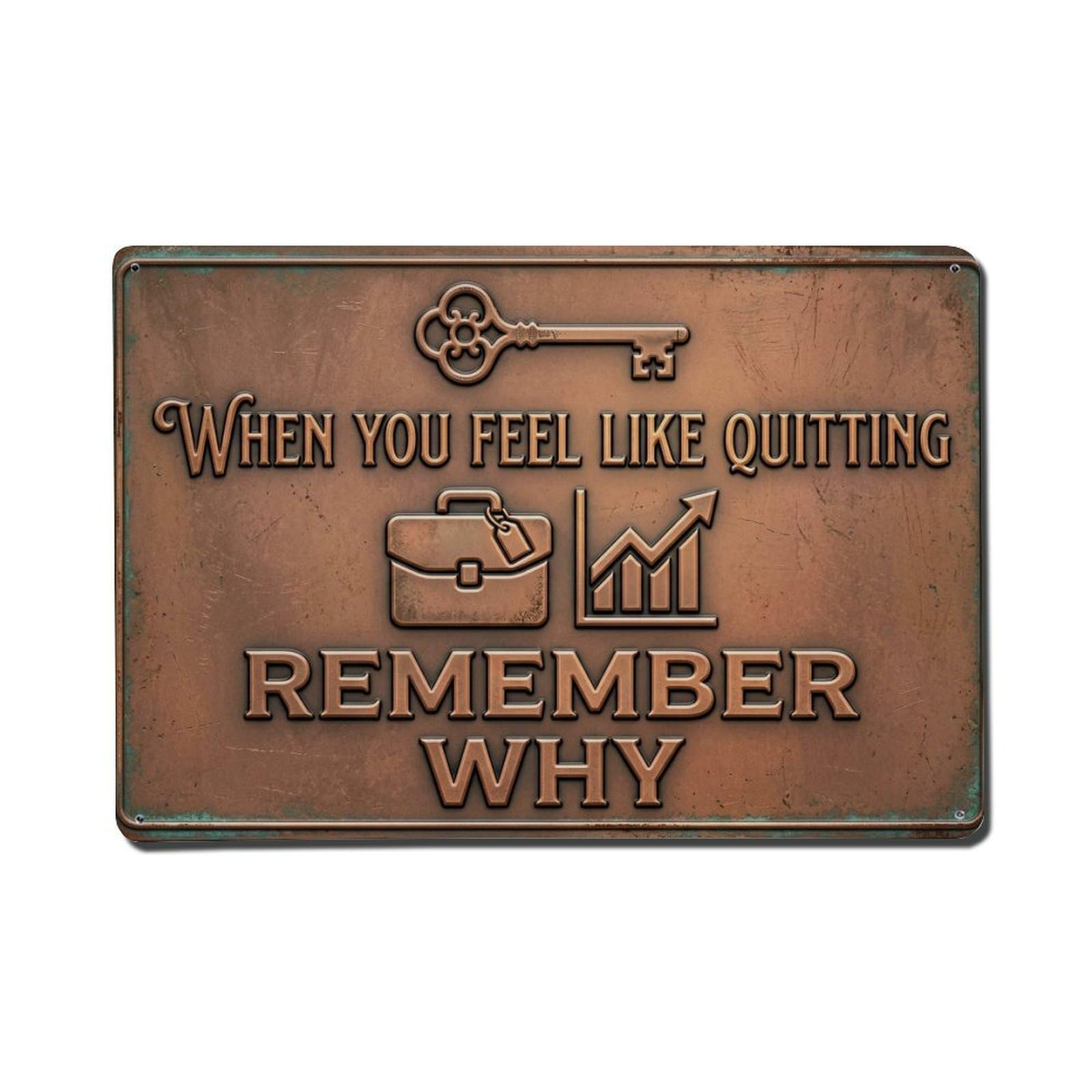 Feel Like Quitting Entrepreneur Retro Motivational Slogans Metal Tin Sign Plaque Wall Decor for Cafe, Club Bar, Office, Home Garden Metal Poster 8x12Inch
