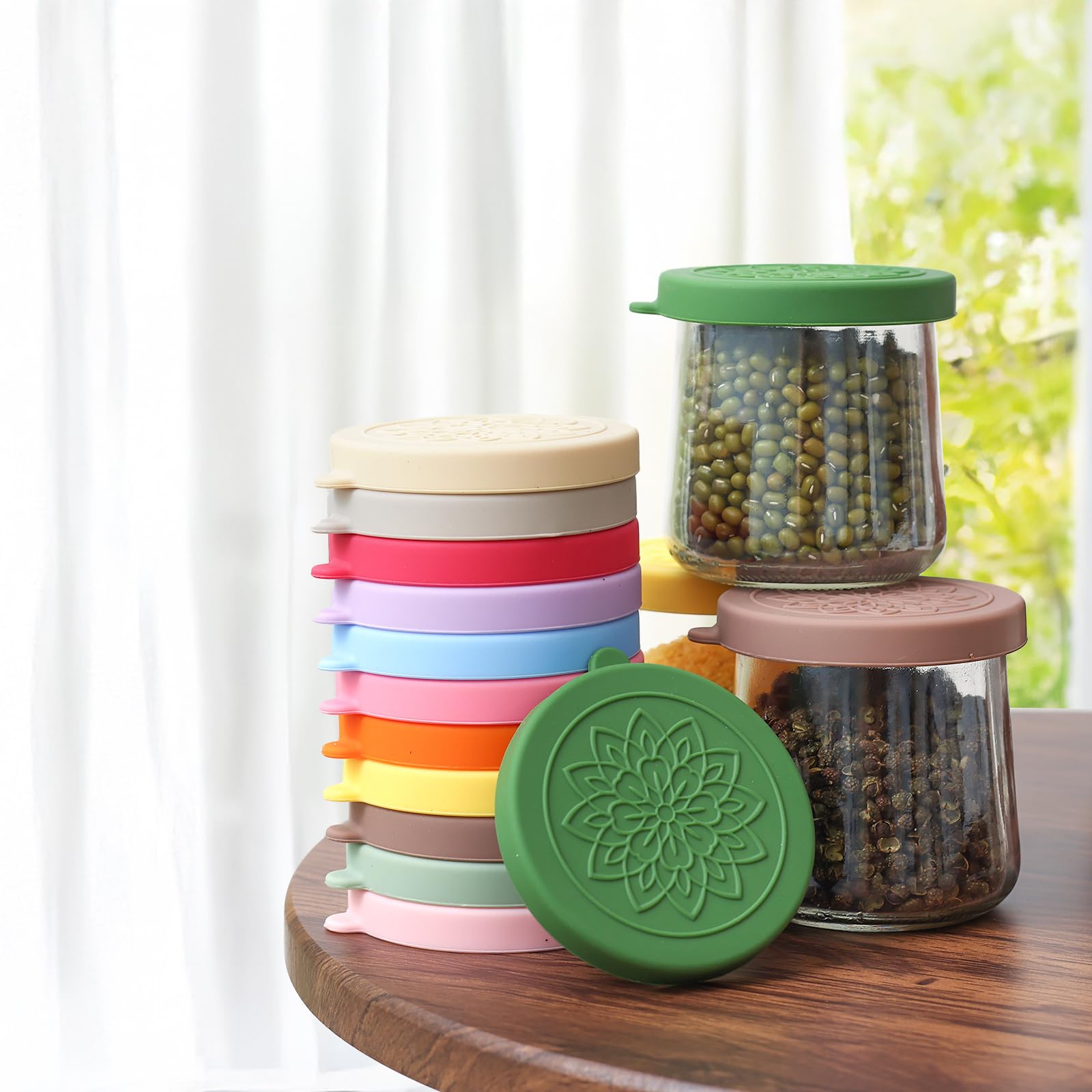 Oui Yogurt Lids - 12 Pack Silicone Seals -7