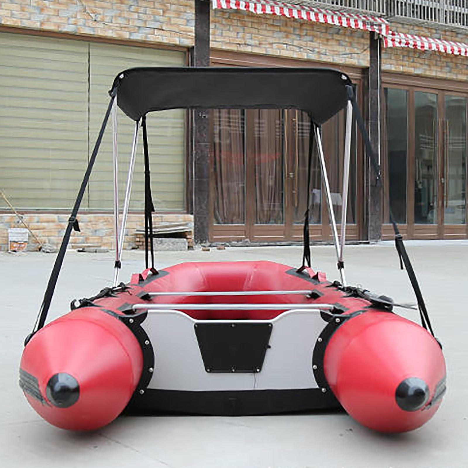Telo Tendalino Portatile, Parasole, Tendalino per Barca, Tendalino per Barca, Nero, 2 Archi, 155 * 115 * 100 cm, Adatto per Motoscafi Larghezza Compresa tra 1,5 M e 1,75 M