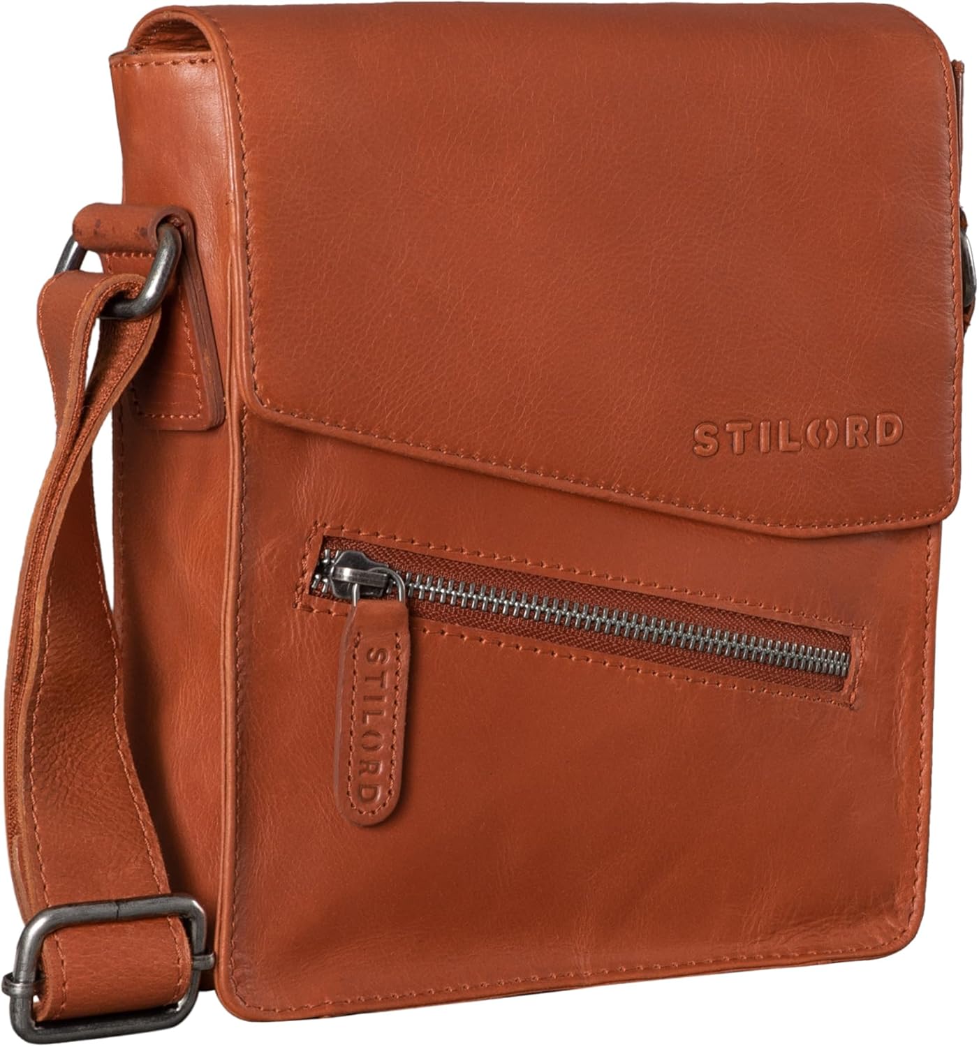 Sac messager vintage en cuir de chèvre pour ordinateur portable neuf