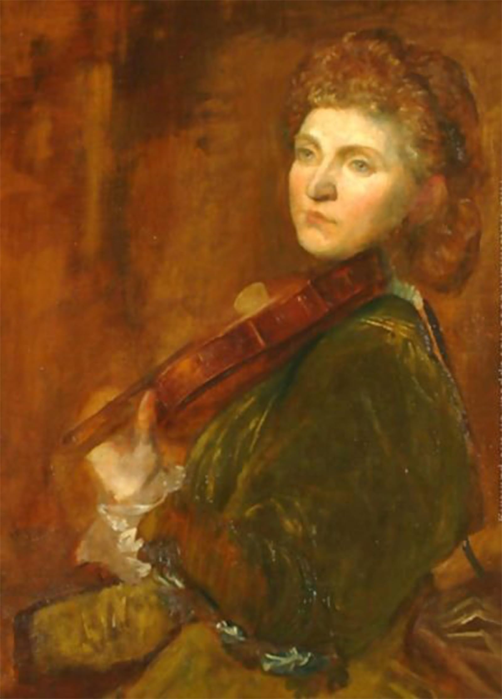 Posteriik No Frame Famous Print Pop Art Wall Art Graffiti Portrait Of Violinist Wilma Neruda By George Frederic Watts Art Prints For Home Decor 60X90cm