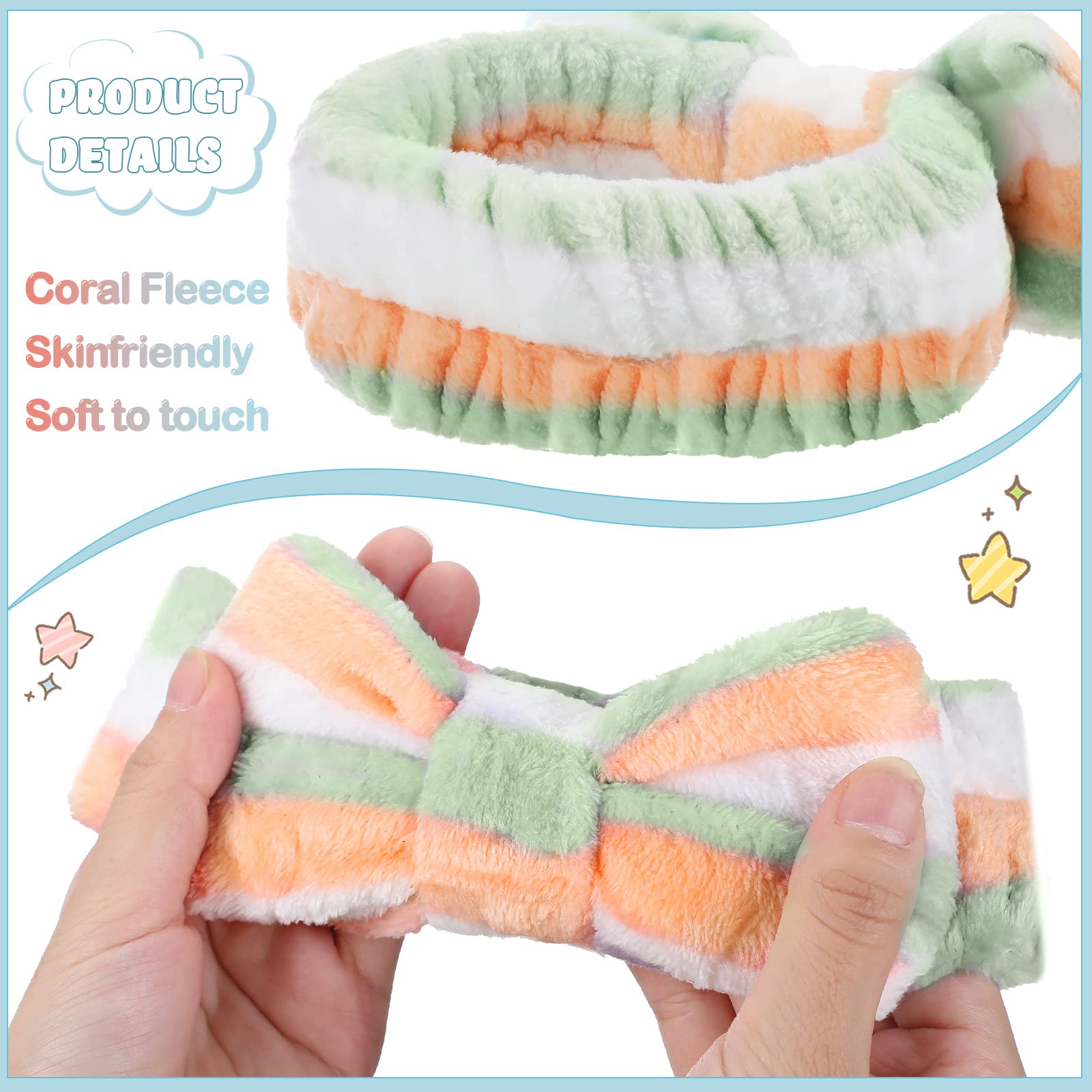 Wholesale (36pcs )3 Dozens of  Makeup Headbands JenPen 24 Pcs Spa Facial Headband Bulk Set - Soft Elastic  main image 4