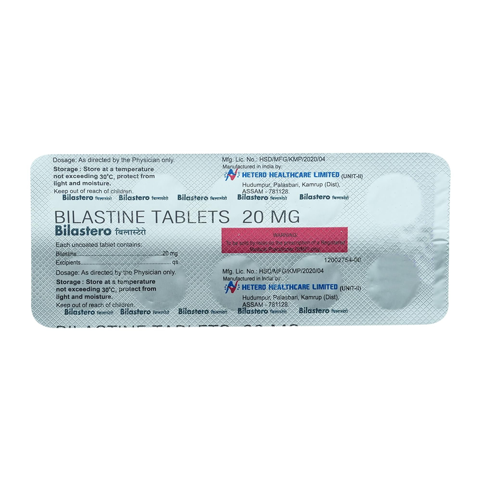 Bilastero 20Mg Tablet 10'S