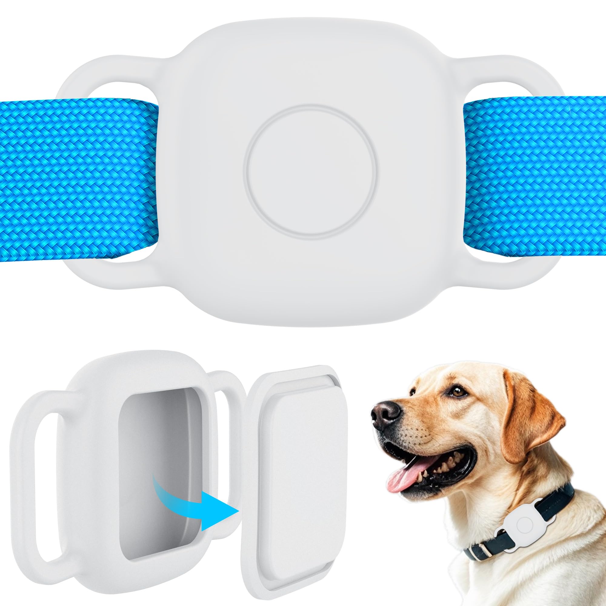 DDJ Dog Collar Case for Tile Life360 Mate 2024/2022 Bluetooth Tracker