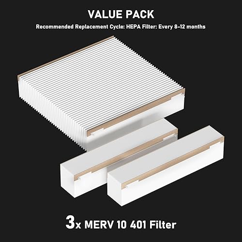 Miniatura 3 de Paquete de 2 filtros de repuesto para horno 401 compatibles con AprilAire 2400, Space-Gard 2400 Purificadores de aire para toda la casa - MERV 13,