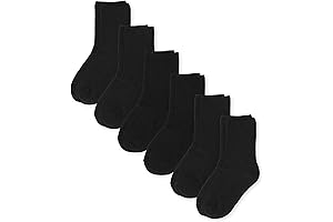 Boys' Dressy Crew Socks 6-Pack: Durable and Stylish Socks for Toddlers
