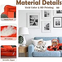 Vista 5 de Almohadas personalizadas con imagen, cara y nombre de dibujos animados personalizados en forma de coche, regalos divertidos personalizables