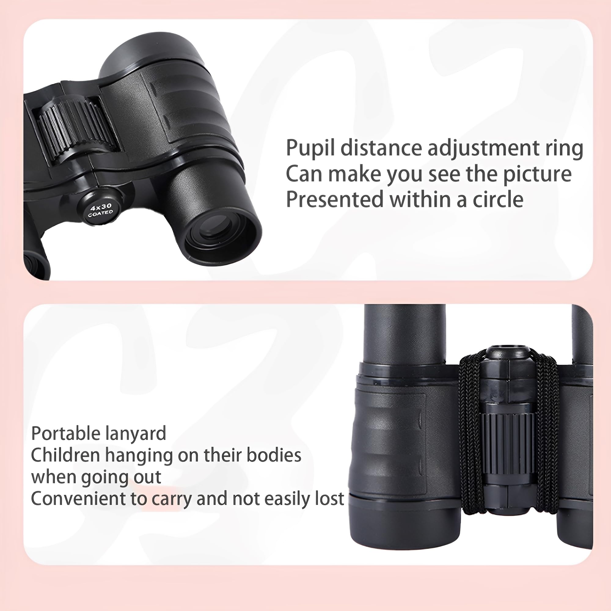 WYFCR Outdoor Exploration Kit, Kinder Spielzeug Fernglas mit Tasche, Taschenlampe, Kompass, Pfeifen, Lupe, Tolles Kinder für Camping, Wandern Mädchen im Alter 3–7 Jahren