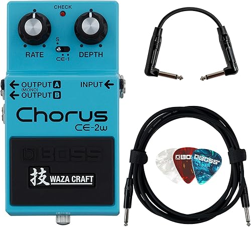 Vista 26 de Boss FZ-1W Waza Craft Fuzz Bundle con fuente de alimentación Gearlux, cable de instrumento, cable de conexión, púas y paño de pulido de Austin