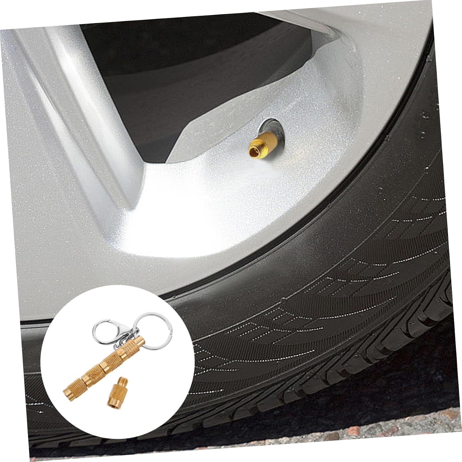 Zerodeko Offroad Tire Deflator Tool Solid Brass for Suvs Motorbikes Bicycles Tire Pressure Release Valve Bleeder Gauge