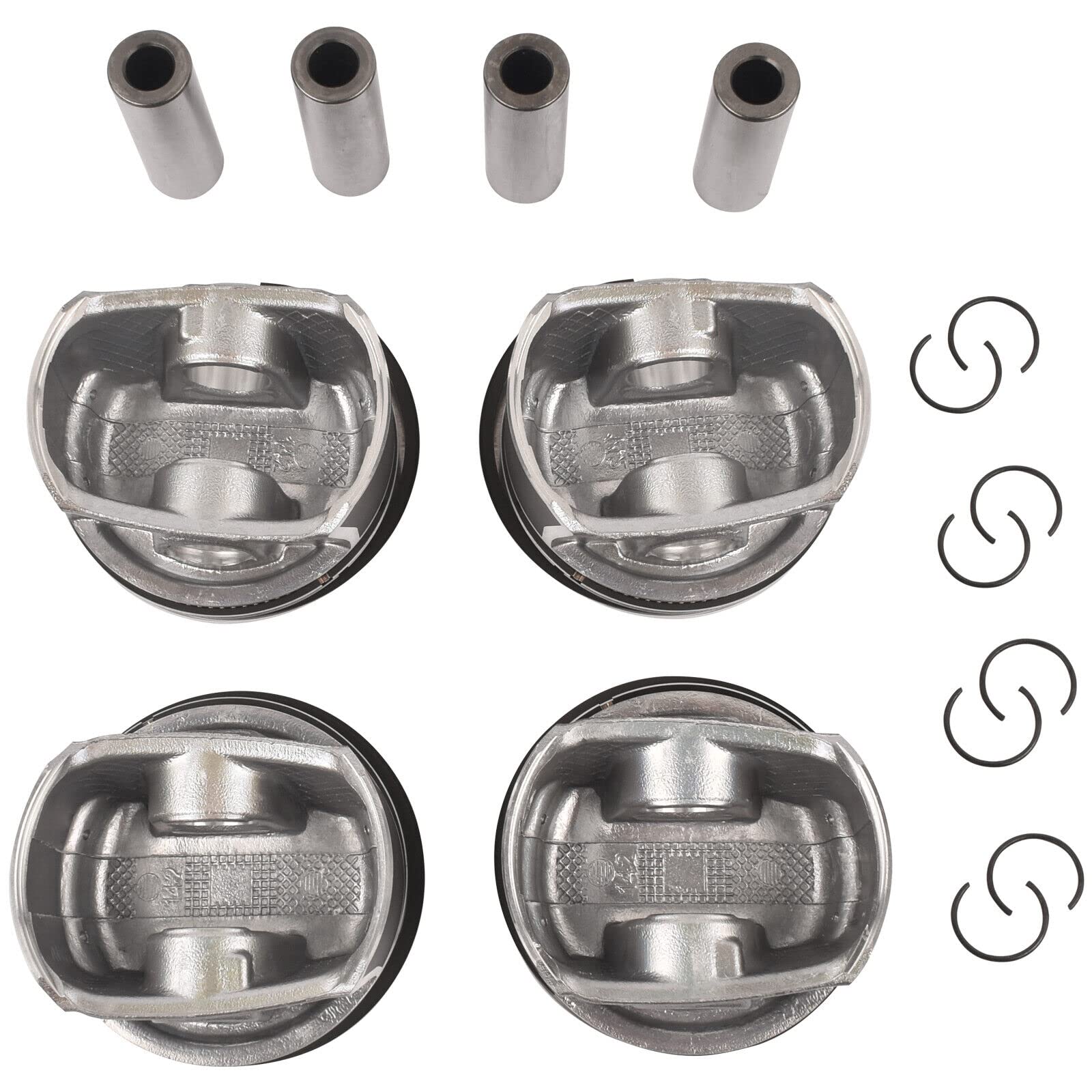 4x Kolben 03C107065CK 03C107065BF Für A-u d-i Sk0da V-W 1.4 TSI CAVA CAVB BLG BMY MG mit Kolbenringen mit Zylinderkopfdichtung