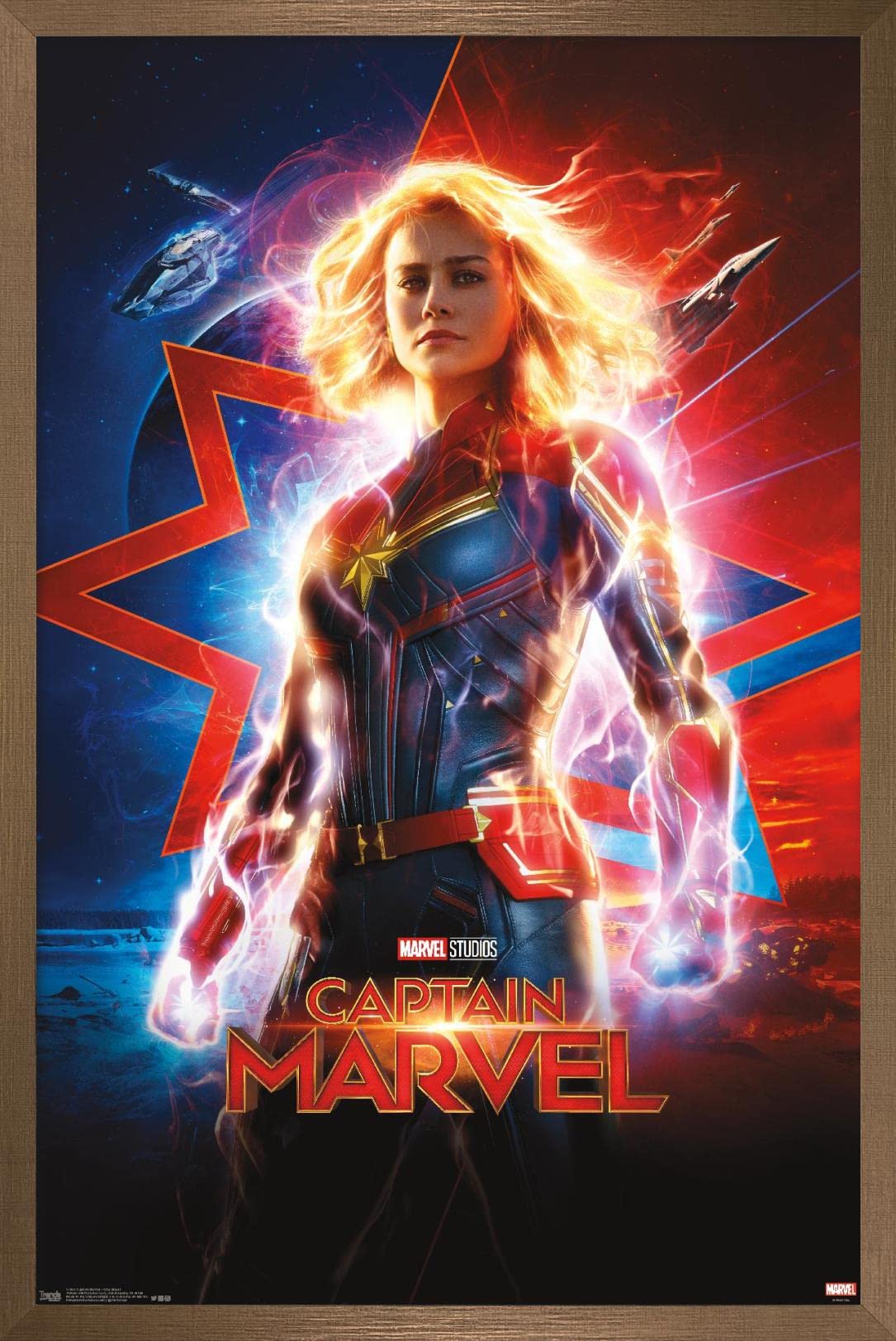 キャンプテン・マーベル　ビジュアルアートポスター Amazon.co.jp: Trends International マーベル シネマティック