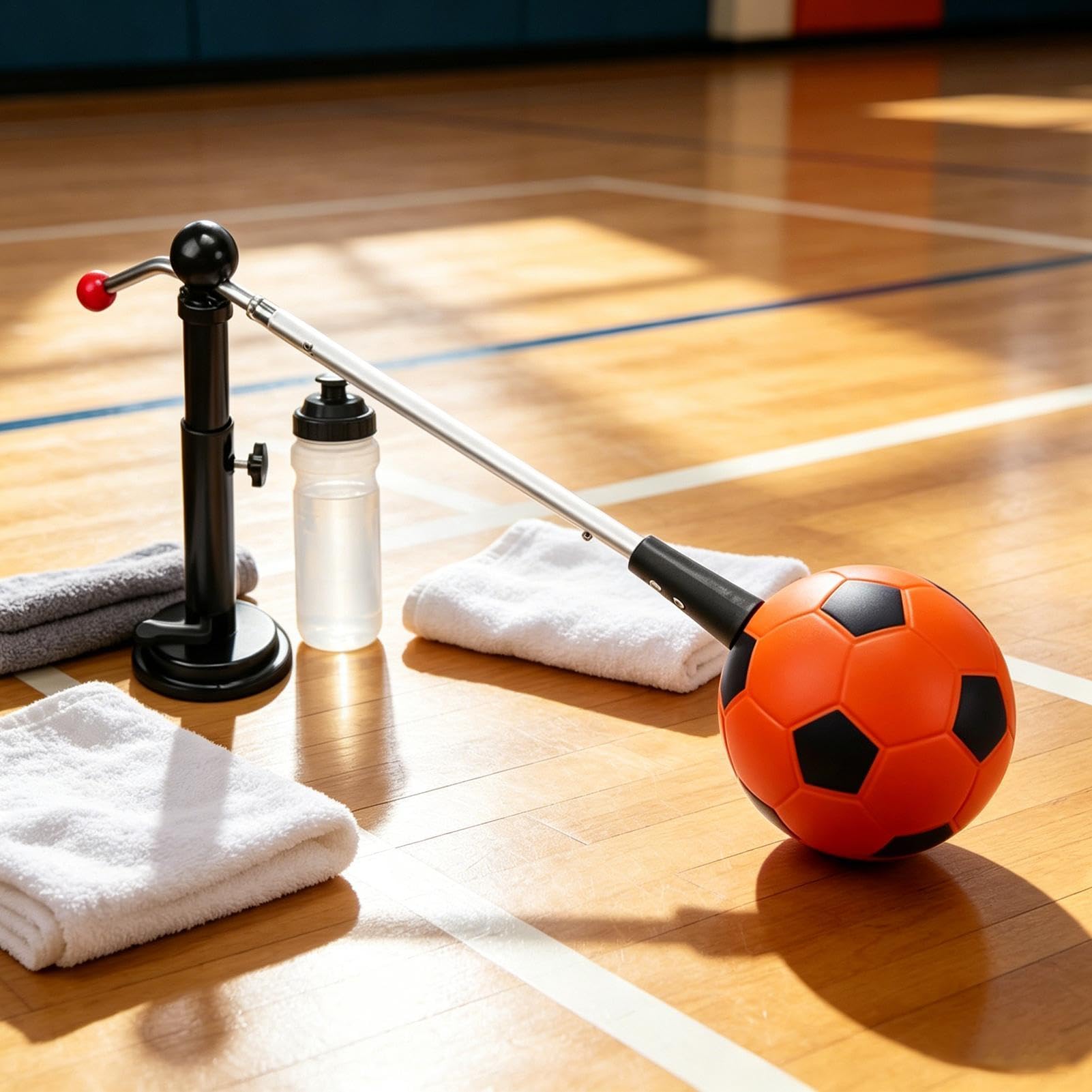 Fußball Trainingsball mit Ständer und Beweglichkeitstrainingsgerät | Outdoor Fußball-Jongliertrainer Geeignet für Erwachsene Frauen Männer Sportler Jugendliche drinnen und draußen Hof, Garten