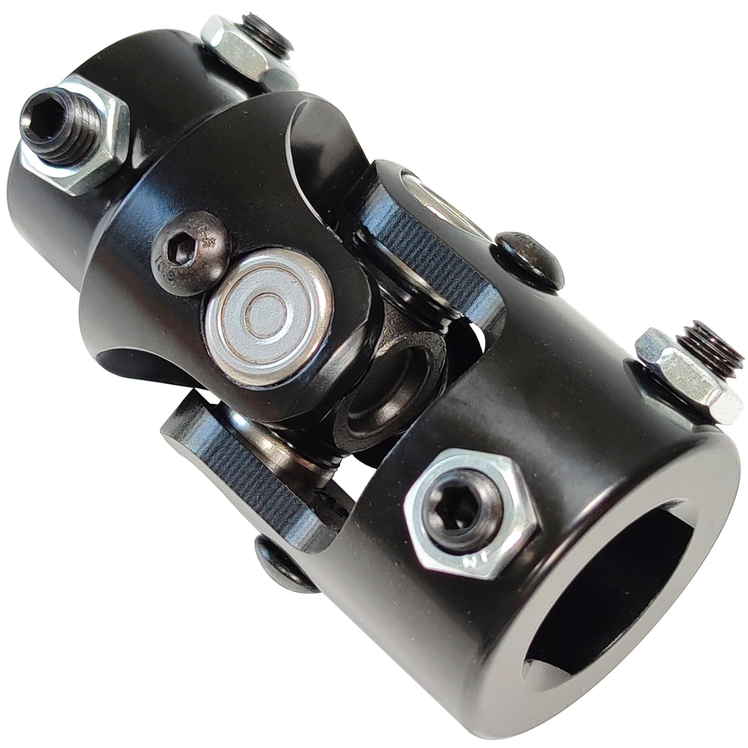 3/4" DD x 3/4" DD U Joint for Steering Shaft, Black Universal Single 3/4 inch Double D U-Joint with Max Angle 35° Degree & (3-1/4") Length