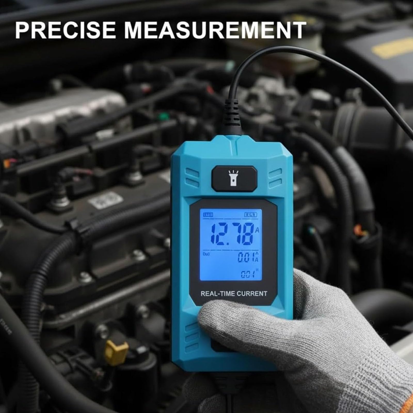 Automatischer Strommesser mit Hintergrundbeleuchtungsanzeige Stromkreisfehler Sondentester Stromtester 48 V 20 A einfachen Ablesen der Kfz Stromkreisfehlersonde