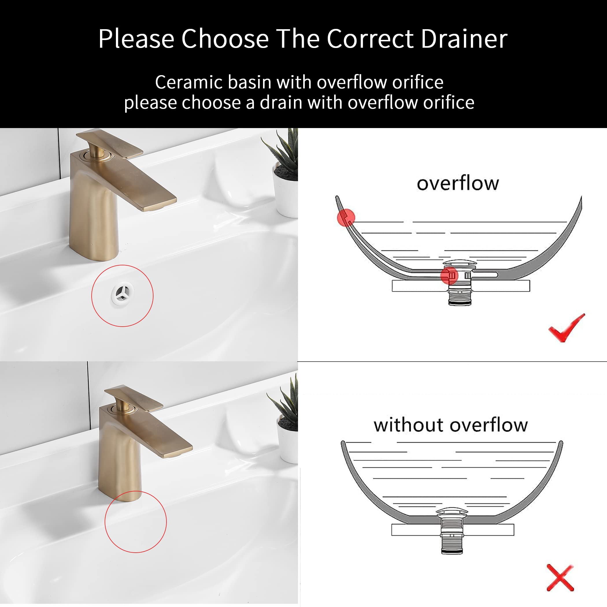 Ottone Lavello per Lavabo Pop-Up, Antico Piletta Click Clack con Troppopieno, Retrò Piletta Bidet con Cestello Filtrante Universale