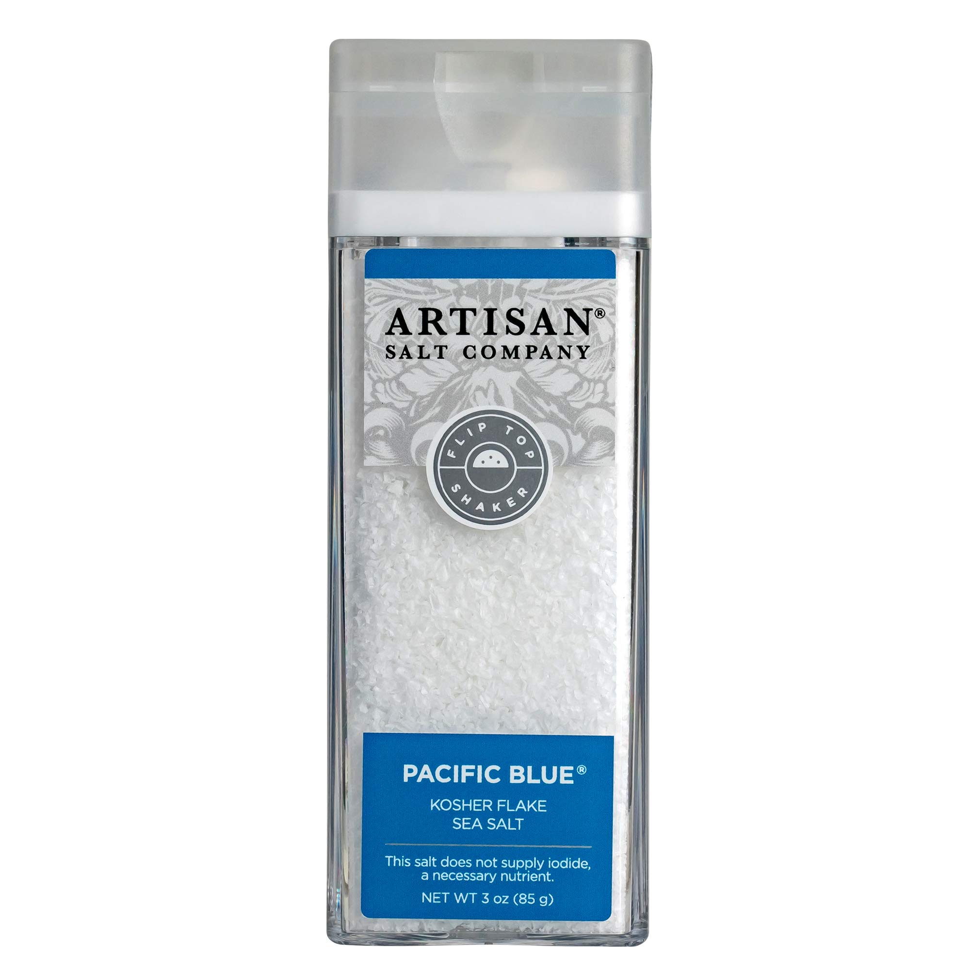 SaltWorks Artisan Salt Company Pacific Blue Kosher Flake, Sea Salt, 3 Oz