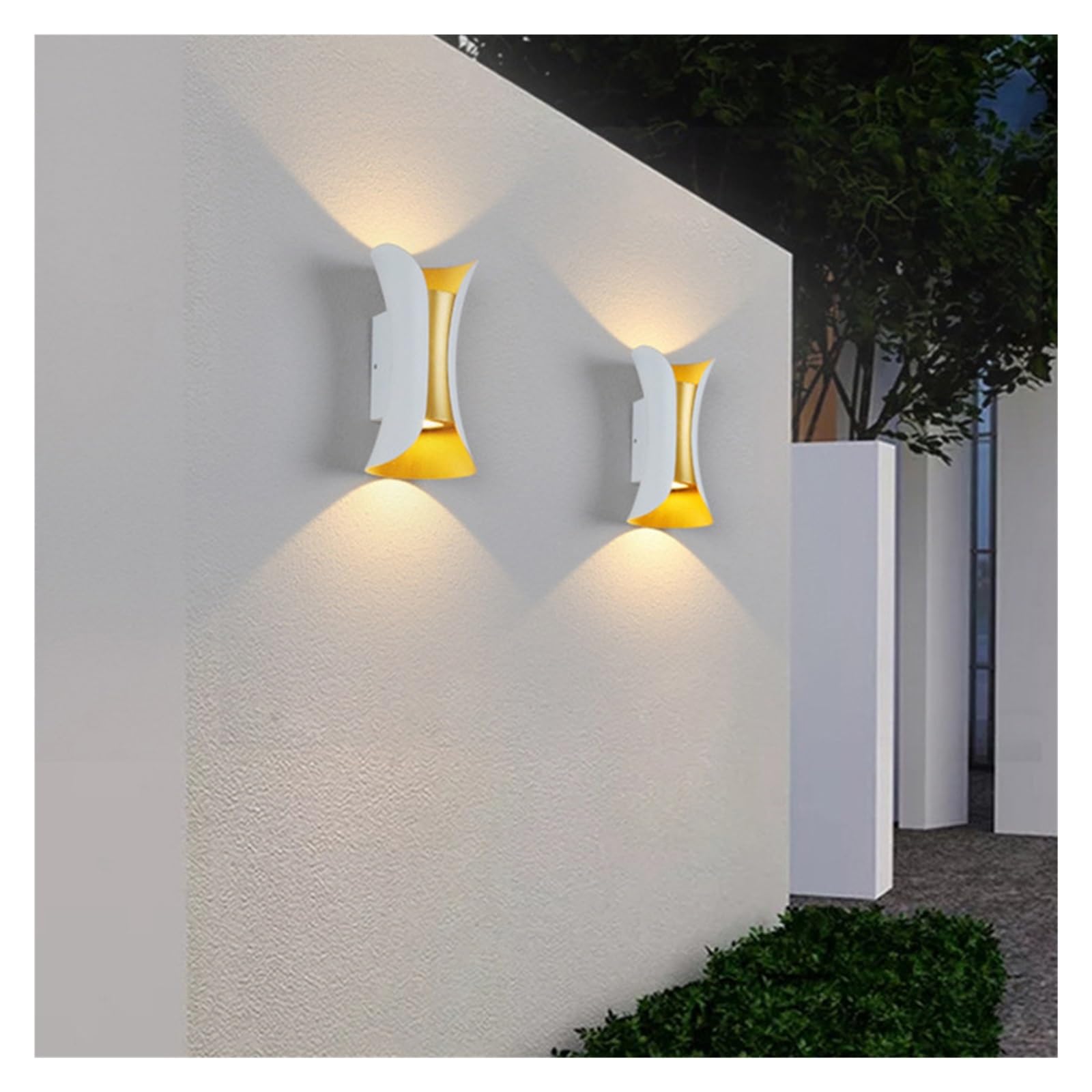 Nowoczesna Prosta Lampa Wewnętrzna LED E27 Żarówka Tło Telewizora Ściana Światło Sypialnia Salon Lampy Alejek Kinkiet Oświetlenie Domu Ochrona Oczu I OszczęDzanie Energii(Cool,10W White Outdoor)
