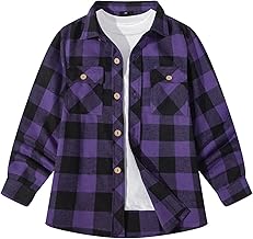 SwissWell Plaid Shirt Boys Long Sleeve Flannel Shirt Autumn Classic Button Plaid Shirt Clothes