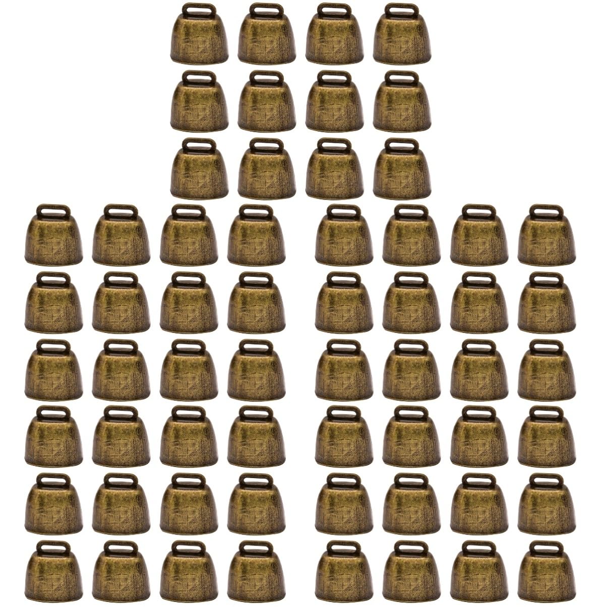 Mipcase 5sets Rustic Metal Cattle Bells Decorative Xmas Bells for Christmas Tree Decorations 12pcs*5