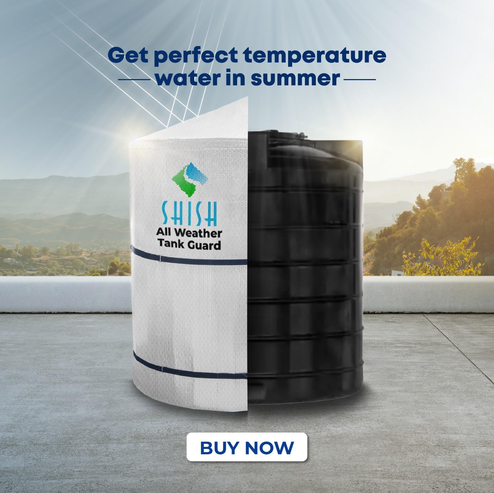 shish All Weather Tank Guard | 1500 LTR | roof top Water Tank Cover to  Protect Tank in hot and Cold Weather | Insulation Cover (1500 LTR) :  Amazon.in: Car u0026 Motorbike