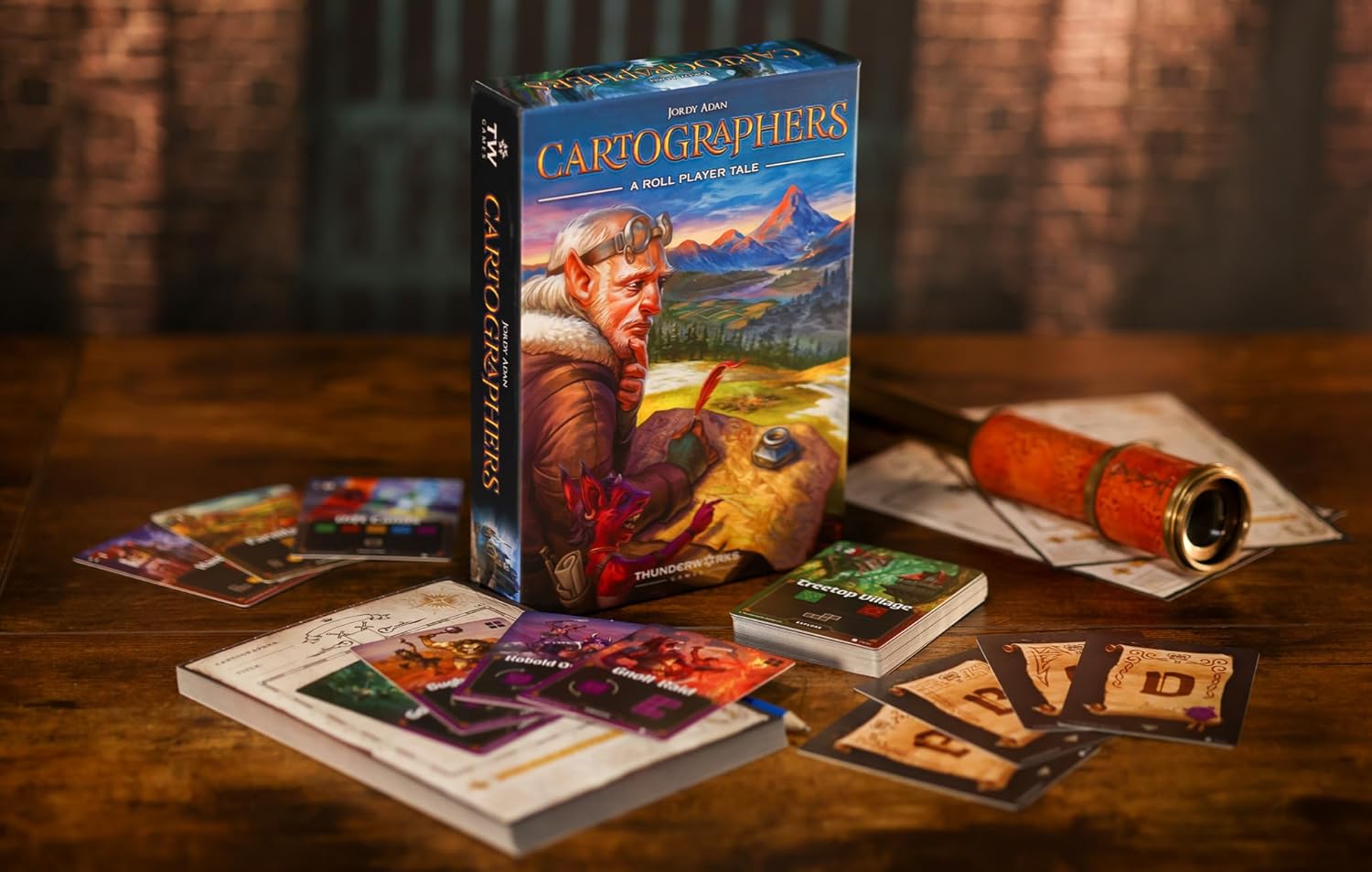 Thunderworks Games - Cartographers: A Roll Player Tale | Award-Winning Game of Fantasy Map Drawing | Strategy Board Game | Flip and Write | Family Game for 1-100 Players | 30-45 Minutes, Ages 10+