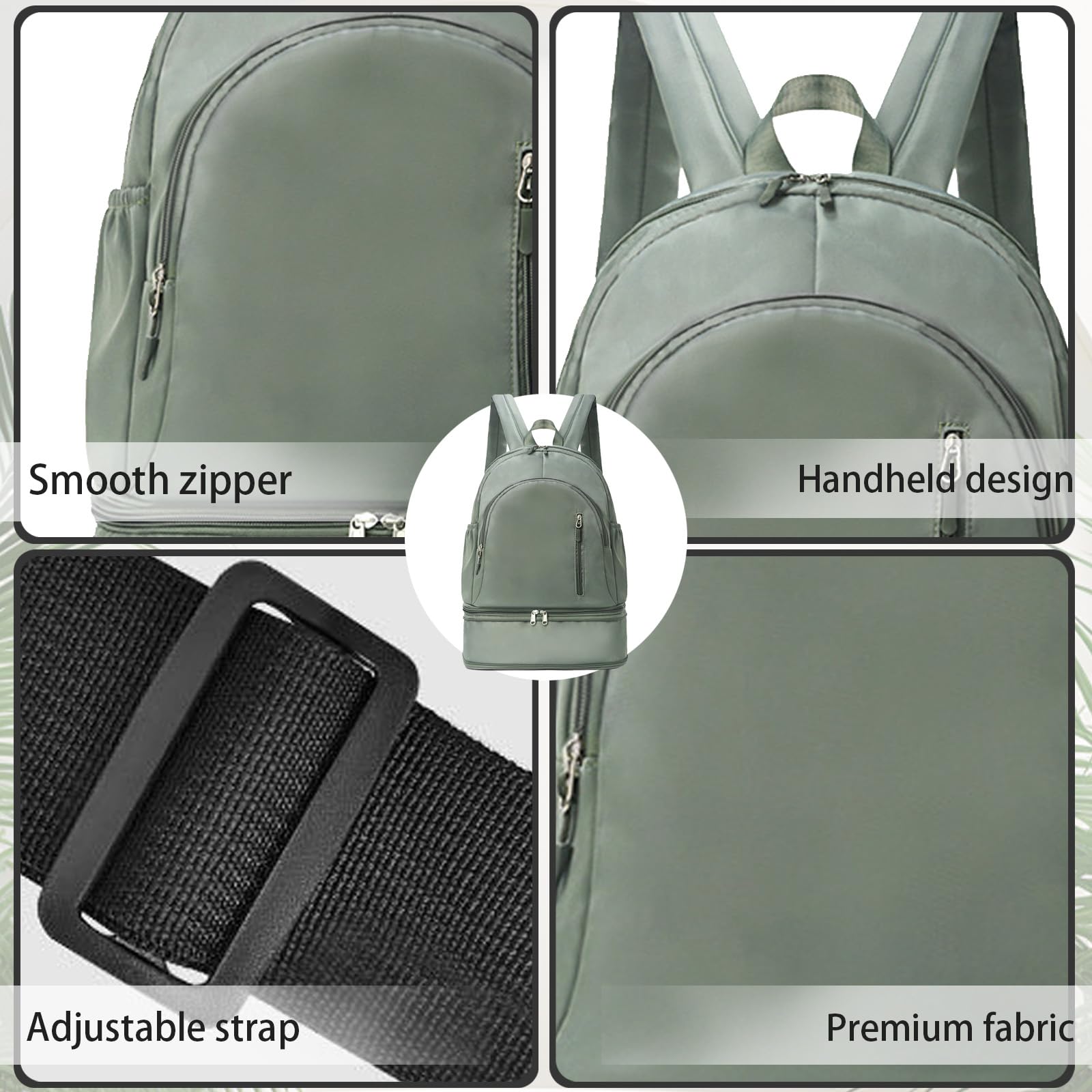 Zaino Palestra per Donna Uomo, Zaino da Palestra con Scomparto per le Scarpe e Sacchetto Separatore per Indumenti Bagnati/Asciutti, per Fitness, Yoga, Nuoto e Viaggi
