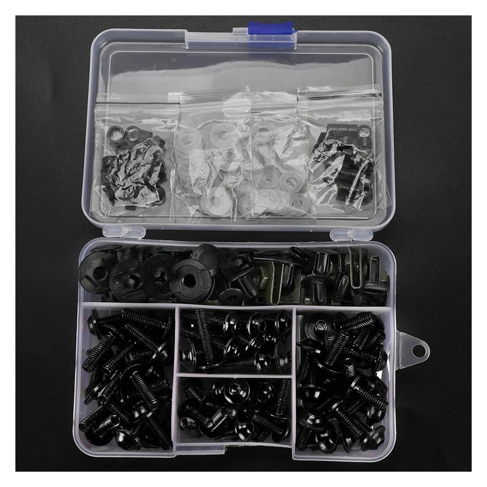 Per XADV750 X-ADV 750 X ADV XADV 750 XL600 LMF NX650 JX Per DOMINATOR Moto Carena Completa Bulloni Kit Viti Dado Kit bulloni carenatura(Nero)