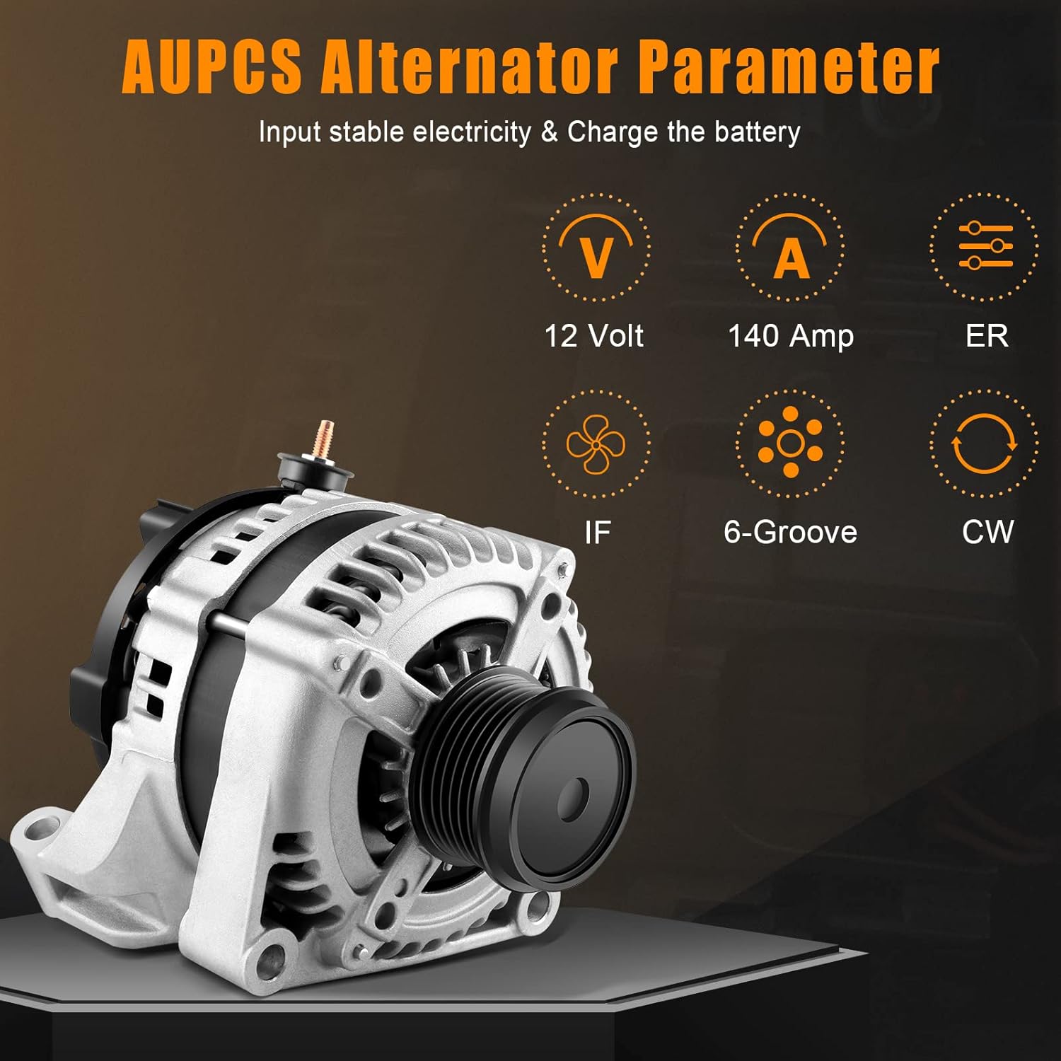 Alternator 140 Amp/12 Volt Compatible for Dodge for Grand Caravan 2001-2007 for Chrysler for Voyager 2001-2003 - 13871