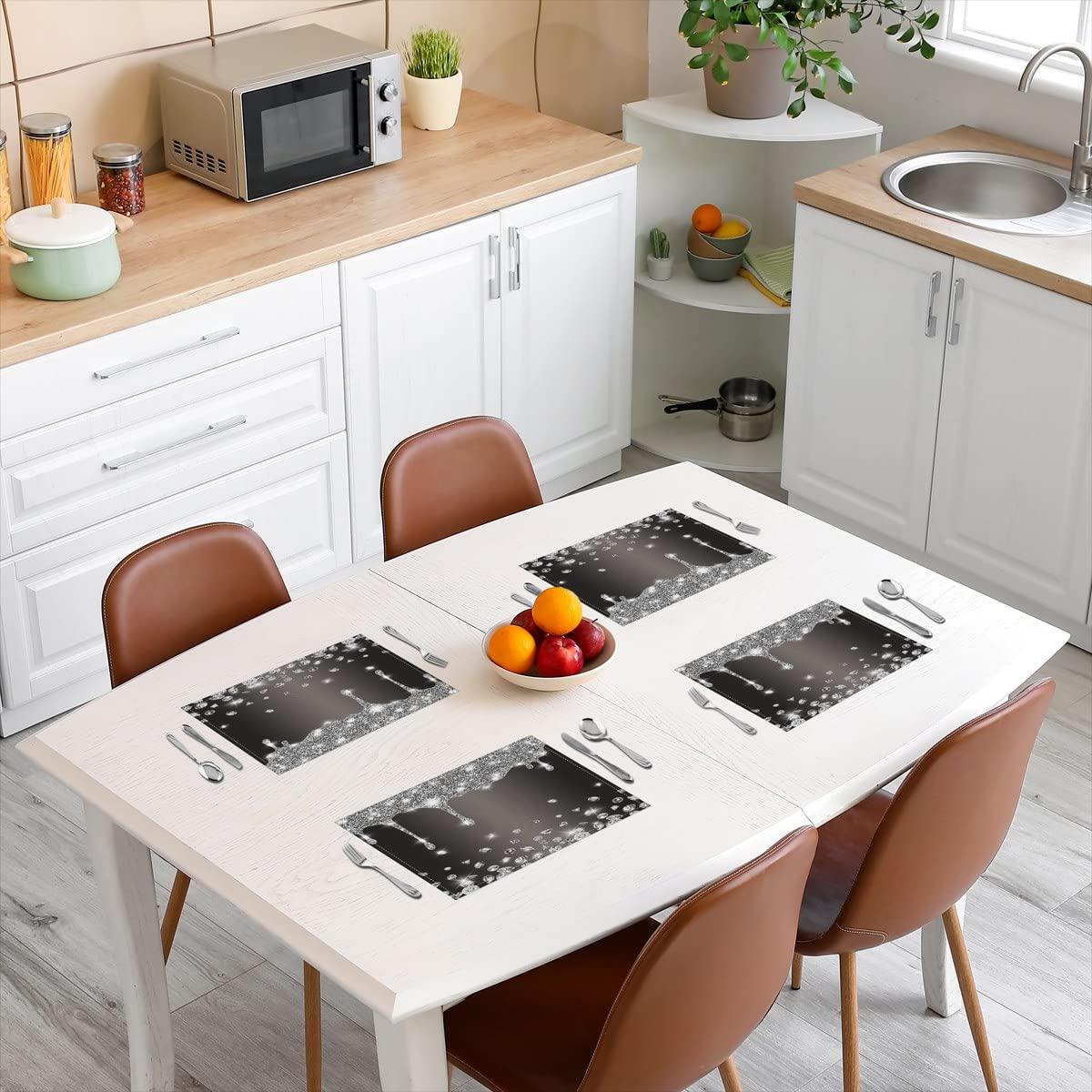 45x30cm Glitter Diamond Table Place Mats - Image 3