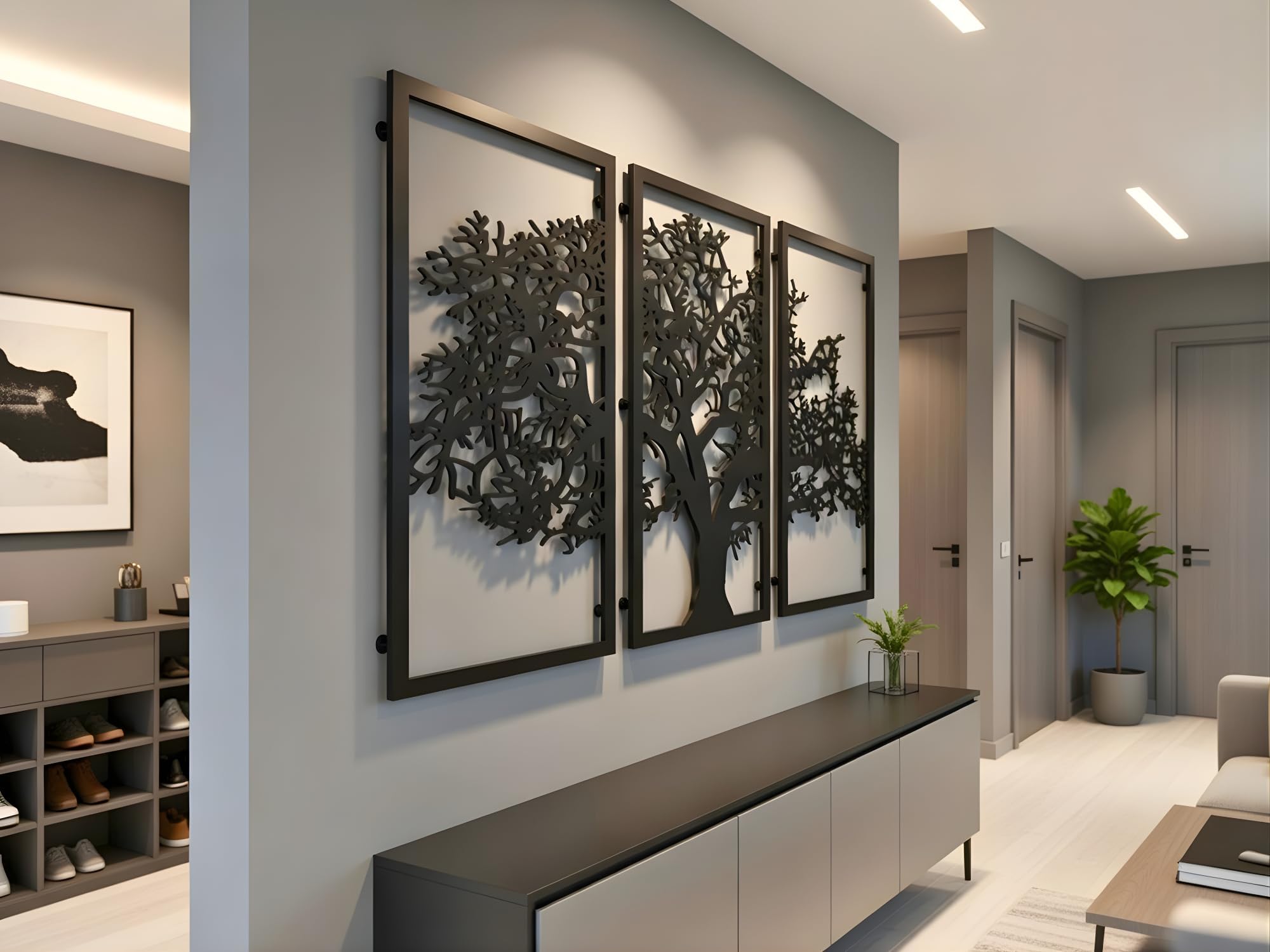 VAILLA Wand Deko Baum des Lebens Holz 3D – Wandbild Wanddeko Wohnzimmer
