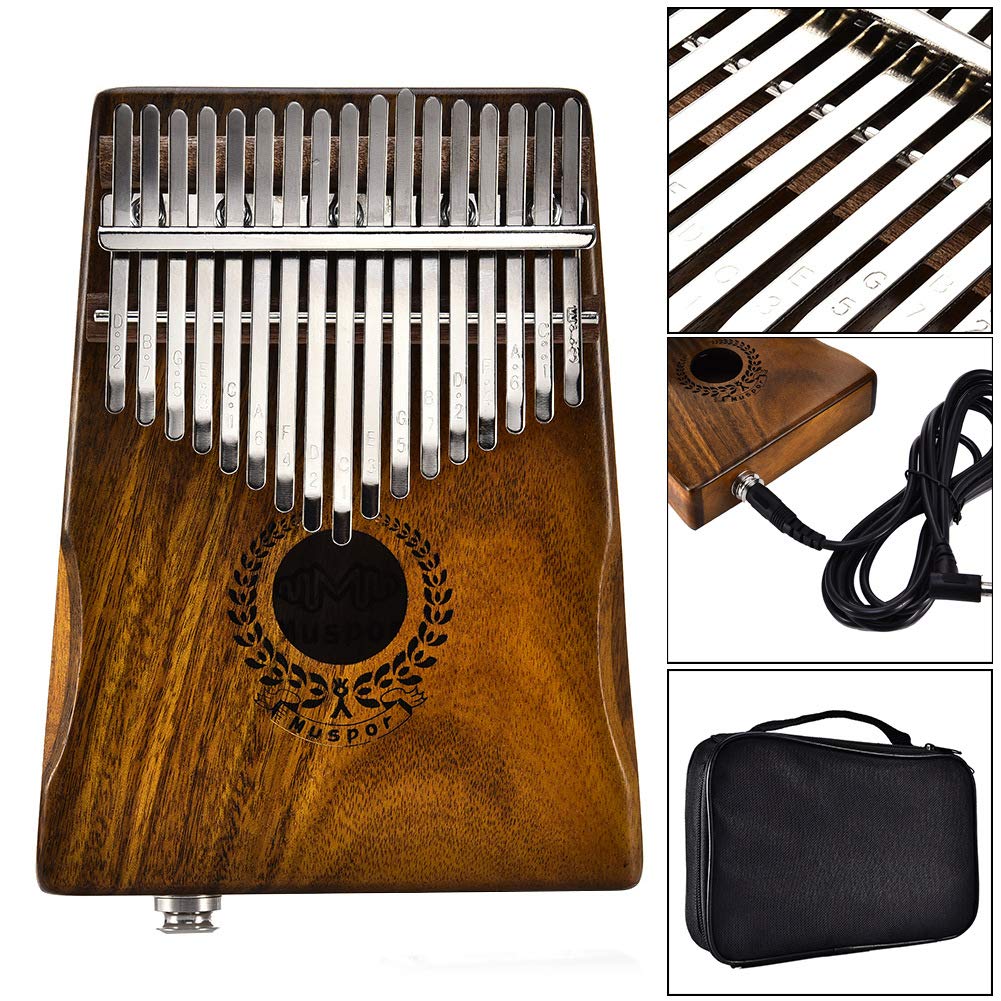 YXSH 17 Tasti con Design Curvo per Il Resto della Mano Pianoforte Portatile con Dita in Mogano con Libro di Spartiti E Martello per Melodie, Regalo per Bambini Adulti Principianti Professionisti