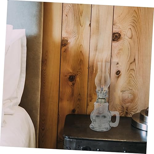 Miniatura 5 de ARTIBETTER Lámparas de aceite vintage, lámparas de queroseno de vidrio, luz retro de queroseno, linterna de aceite antigua, linterna de aceite