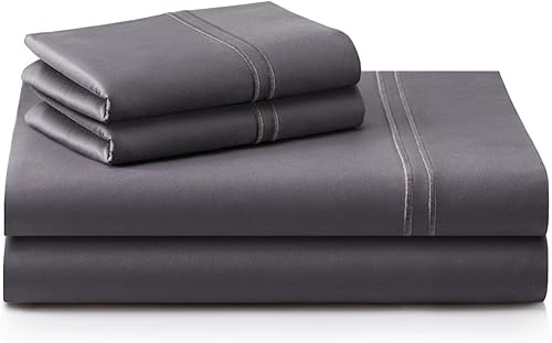 MALOUF Supima Sábanas de algodón de alta calidad, 100% cultivadas en Estados Unidos, tejido de satén, bolsillos extra profundos, una sola capa, 600