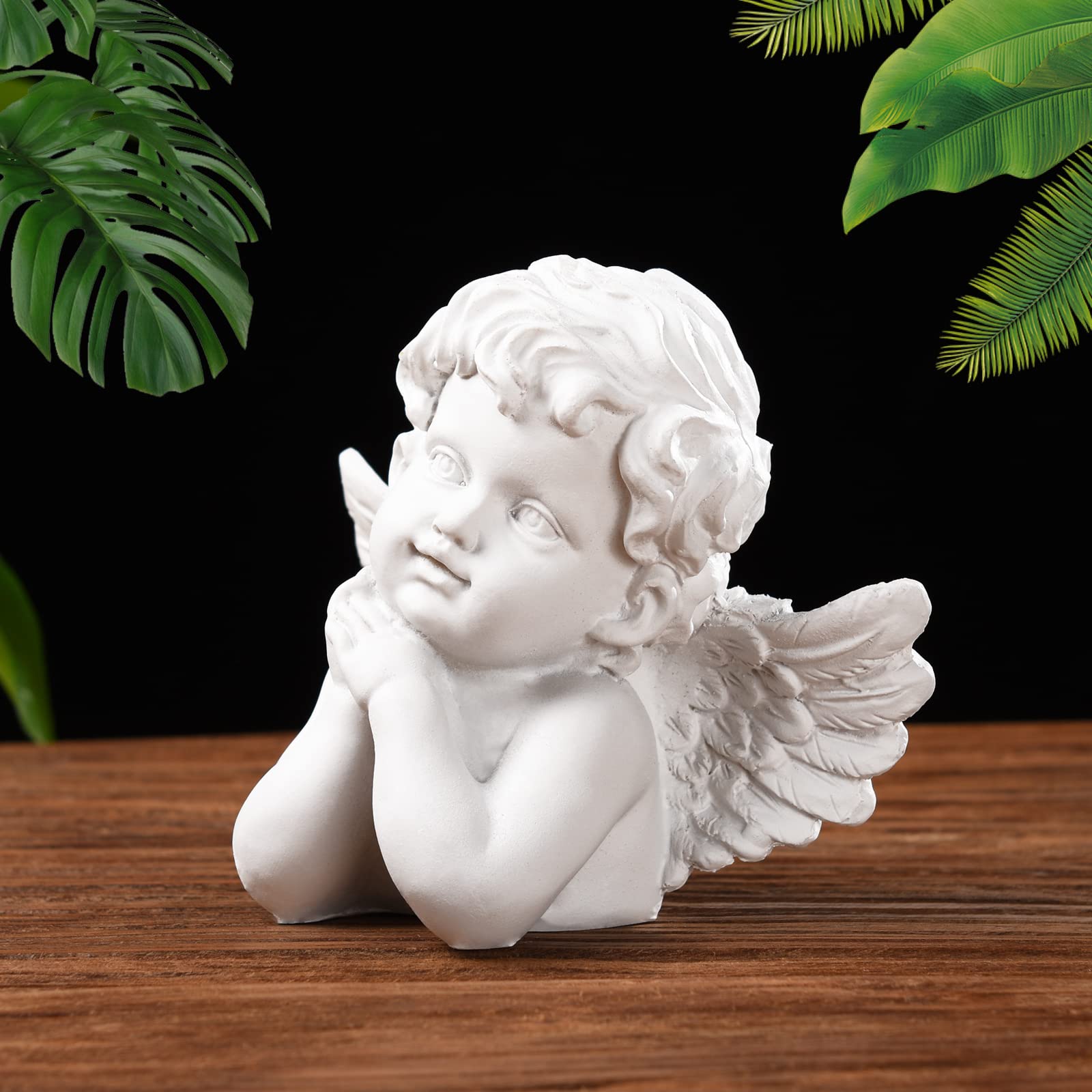 SAKURRDD Statua di angelo Figurina Scultura Ali di cherubino Statua di angelo Figura Statua commemorativa del guardiano del giardino for la decorazione della tavola di casa Stile 1/805